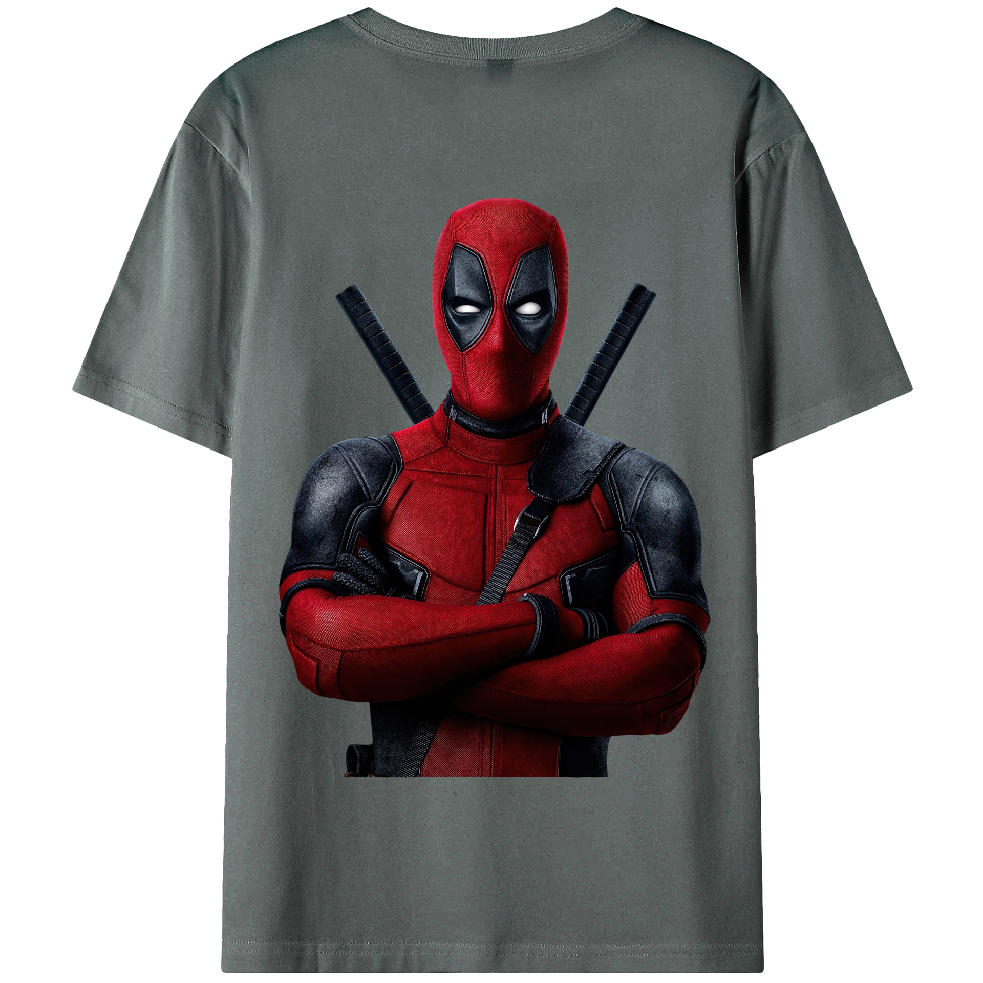 （画像用） Deadpool デッドプール 綿100％半袖Tシャツ（背面プリント）